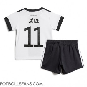 Tyskland Mario Gotze #11 Replika Hemmatröja Barn VM 2022 Kortärmad (+ Korta byxor)
